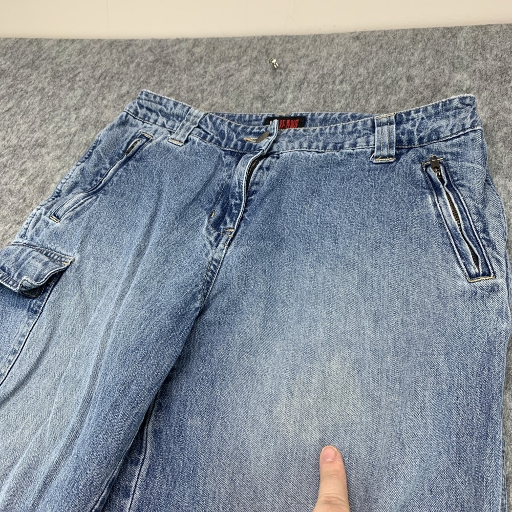 VTG Y2K NY JEANS Women's Baggy Carpenter Articulated Leg 100% Cotton - Size 4 - Picture 5 of 15